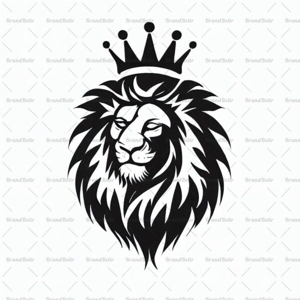 Majestätischer Löwe und Krone